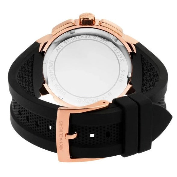 Michael Kors Sydney Pave Black Dial Black Silicone Strap Watch for Women - MK7245 Buy Now By Michael Kors