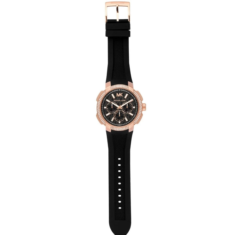 Michael Kors Sydney Pave Black Dial Black Silicone Strap Watch for Women - MK7245 Buy Now By Michael Kors