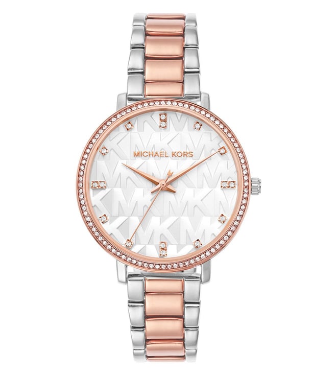 Michael Kors Pyper Quartz White Dial Two Tone Steel Strap Watch For Women - MK4667 Buy Now By Michael Kors