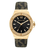 Michael Kors Lennox Three Hand Black Dial Black Leather Strap Watch For Women - MK7307 Buy Now By Michael Kors