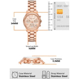 Michael Kors Runway Chronograph Rose Gold Dial Rose Gold Steel Strap Watch For Women - MK7327 Buy Now By Michael Kors