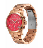 Michael Kors Runway Chronograph Pink Dial Rose Gold Steel Strap Watch For Women - MK7352 Buy Now By Michael Kors