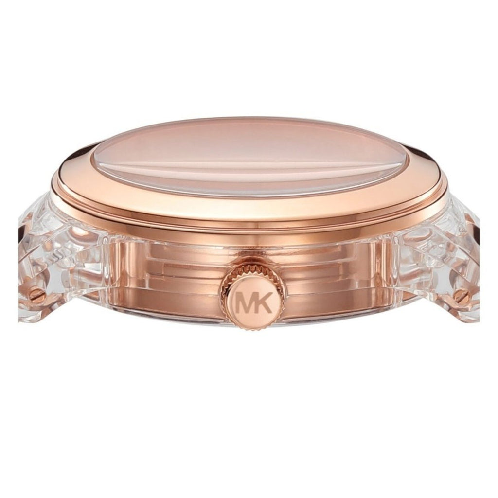 Michael Kors Runway Analog Crystals Rose Gold Dial Two Tone Steel Strap Watch for Women - MK7355 Buy Now By Michael Kors