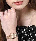 Michael Kors Portia Analog Quartz Rose Gold Dial Rose Gold Steel Strap Watch For Women - MK3839 Buy Now By Michael Kors