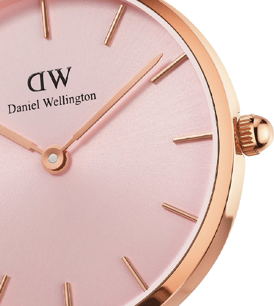 Daniel Wellington Petite Melrose Pink Dial Rose Gold Mesh Strap Watch For Women - DW00100368 Buy Now By Daniel Wellington