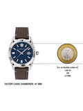Versace Greca Time Quartz Blue Dial Brown Leather Strap Watch For Men - VE3K00122 Buy Now By Versace