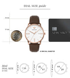 Emporio Armani Minimalist Quartz White Dial Brown Leather Strap Watch For Men - AR11572 Buy Now By Emporio Armani