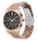 Michael Kors Lennox Chronograph Black Dial Rose Gold Steel Strap Watch For Men - MK9119 Buy Now By Michael Kors