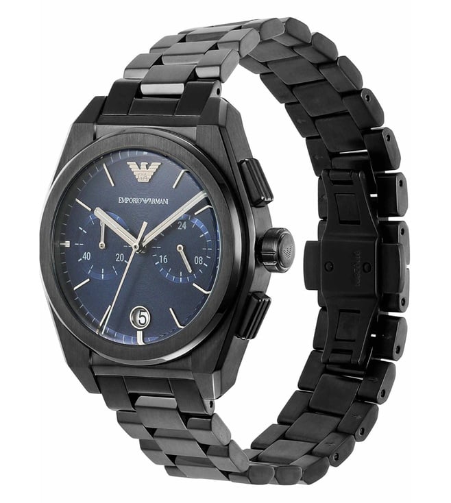 Emporio Armani Analog Chronograph Blue Dial Silver Steel Strap Watch For Men - AR11561 Buy Now By Emporio Armani