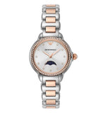 Emporio Armani Mia Three Hand Moonphase Mother of Pearl Dial Two Tone Steel Strap Watch For Women - AR11567 Buy Now By Emporio Armani