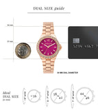 Michael Kors Lennox Analog Pink Dial Rose Gold Steel Strap Watch For Women - MK7396 Buy Now By Michael Kors