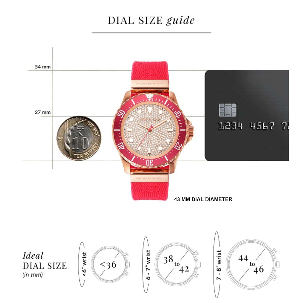 Michael Kors Everest Analog Rose Gold Dial Pink Silicone Strap Watch For Women - MK7359 Buy Now By Michael Kors