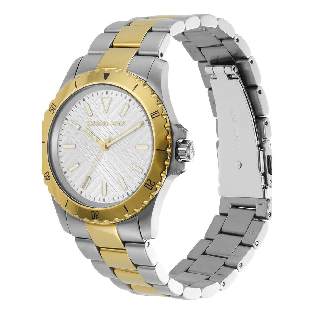 Michael Kors Everest Three Hand Silver Dial Two Tone Steel Strap Watch For Men - MK9141 Buy Now By Michael Kors