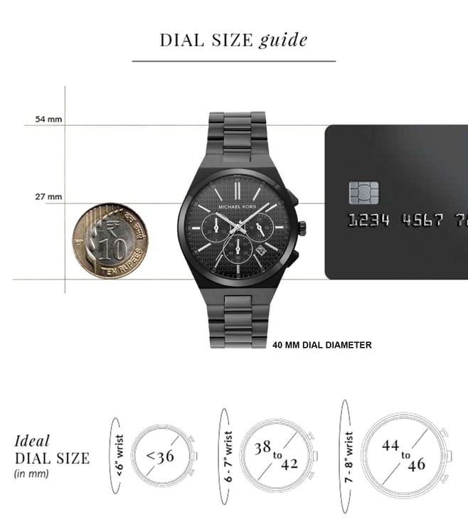 Michael Kors Lennox Chronograph Black Dial Black Steel Strap Watch For Men - MK9146 Buy Now By Michael Kors