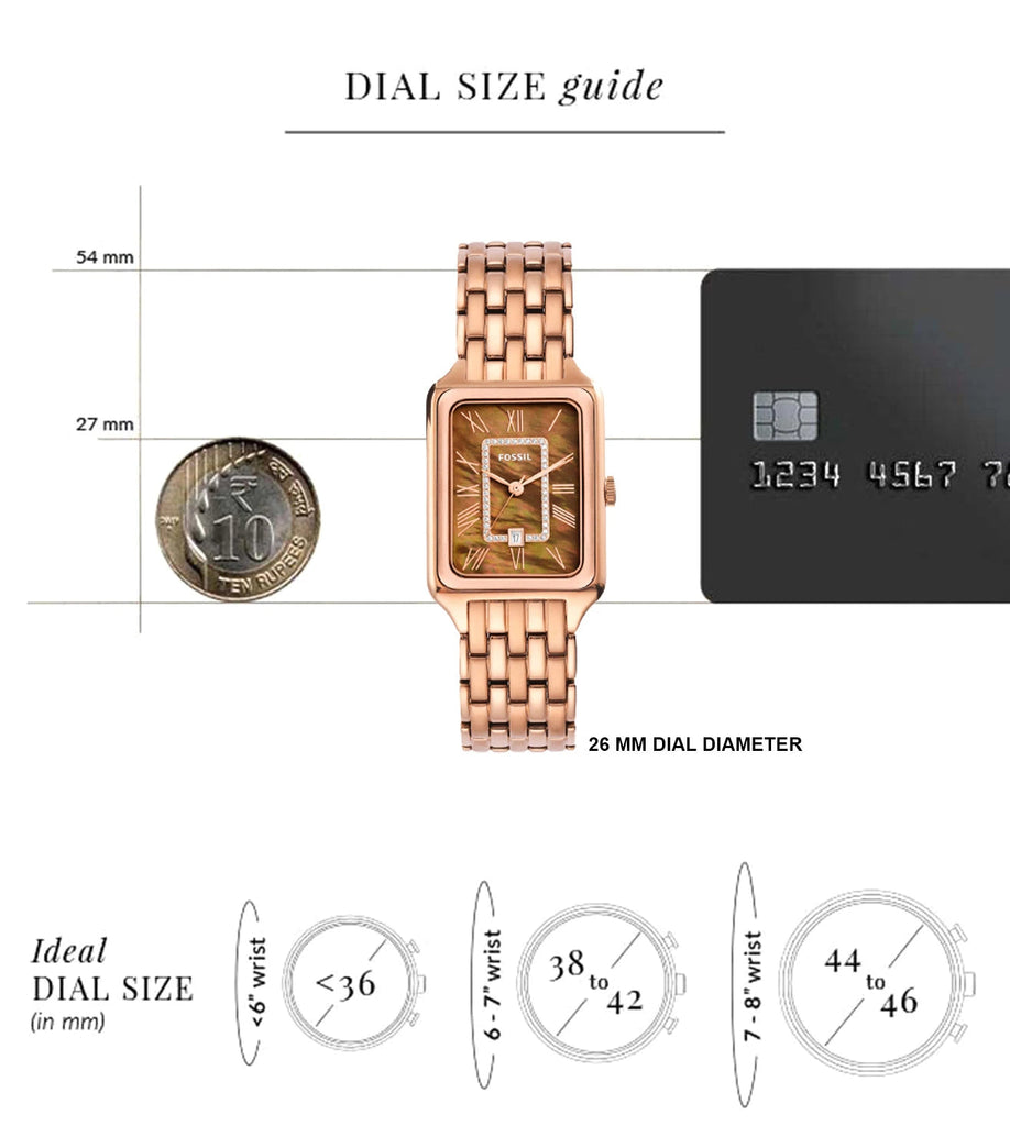 Fossil Raquel Three Hand Date Brown Dial Rose Gold Steel Strap Watch For Women - ES5323 Buy Now By Fossil