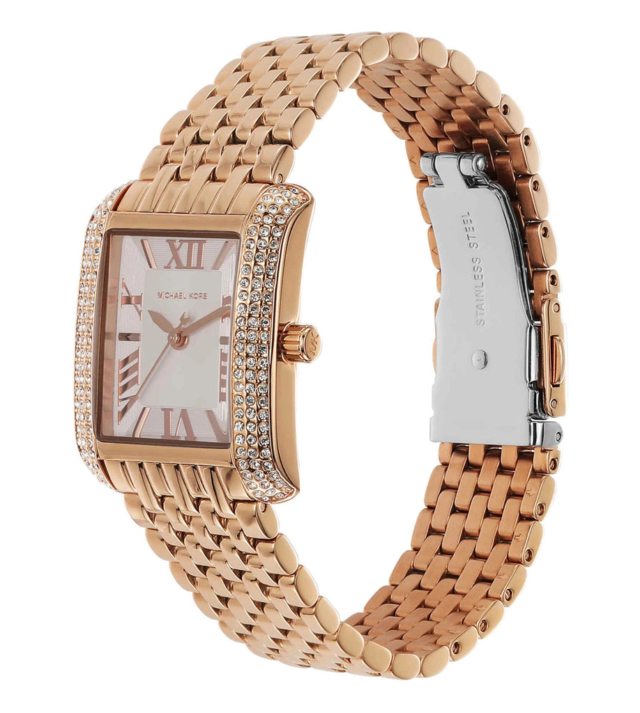 Michael Kors Emery Three-Hand White Dial Rose Gold Steel Strap Watch for Women - MK4743 Buy Now By Michael Kors