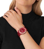 Michael Kors Lennox Analog Crystals Red Dial Red Steel Strap Watch for Women - MK7455 Buy Now By Michael Kors