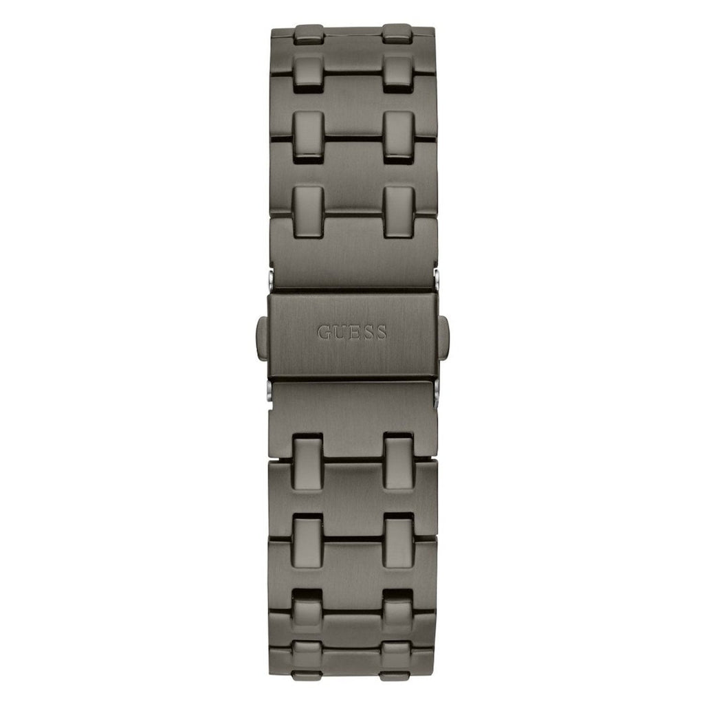 Guess Asset Quartz Red Dial Black Steel Strap Watch For Men - GW0575G5 Buy Now By Guess