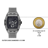 Guess Phoenix Multifunction Black Dial Grey Silicone Strap Watch For Men - GW0203G9 Buy Now By Guess