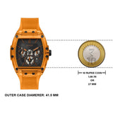 Guess Phoenix Multifunction Black Dial Orange Rubber Strap Watch For Men - GW0203G10 Buy Now By Guess