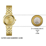 Guess Rumour Quartz Gold Dial Gold Steel Strap Watch For Women - GW0613L2 Buy Now By Guess
