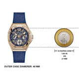 Guess Asteria Multifunction Blue Dial Blue Rubber Strap Watch For Women - GW0620L3 Buy Now By Guess