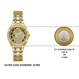 Guess Allara Quartz Gold Dial Gold Steel Strap Watch For Women - GW0604L2 Buy Now By Guess