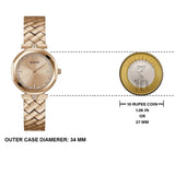 Guess Rumour Quartz Rose Gold Dial Rose Gold Steel Strap Watch For Women - GW0613L3 Buy Now By Guess