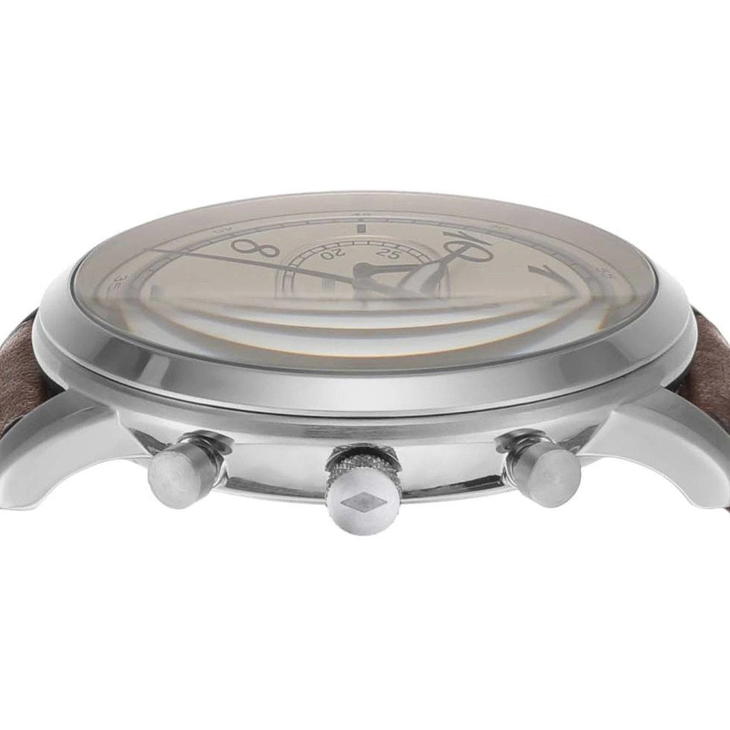 Fossil Neutra Chronograph White Dial Brown Leather Strap Watch for Men - FS6022 Buy Now By Fossil