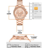 Michael Kors Wren Chronograph Rose Gold Dial Rose Gold Steel Strap Watch for Women - MK7430 Buy Now By Michael Kors