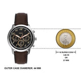 Fossil Neutra Chronograph Black Dial Brown Leather Strap Watch for Men - FS6024 Buy Now By Fossil