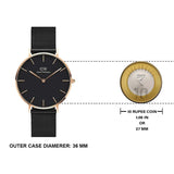 Daniel Wellington Petite Ashfield Black Dial Black Mesh Strap Watch for Women - DW00100307 Buy Now By Daniel Wellington