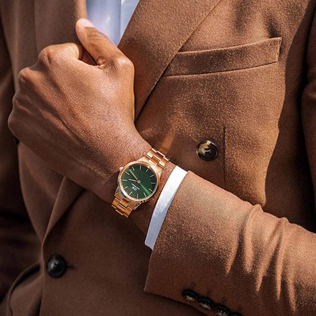 Daniel Wellington Iconic Link Emerald Green Dial Rose Gold Steel Strap Watch For Women - DW00100419 Buy Now By Daniel Wellington