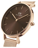 Daniel Wellington Petite Amber Brown Dial Rose Gold Mesh Strap Watch for Women - DW00100478 Buy Now By Daniel Wellington