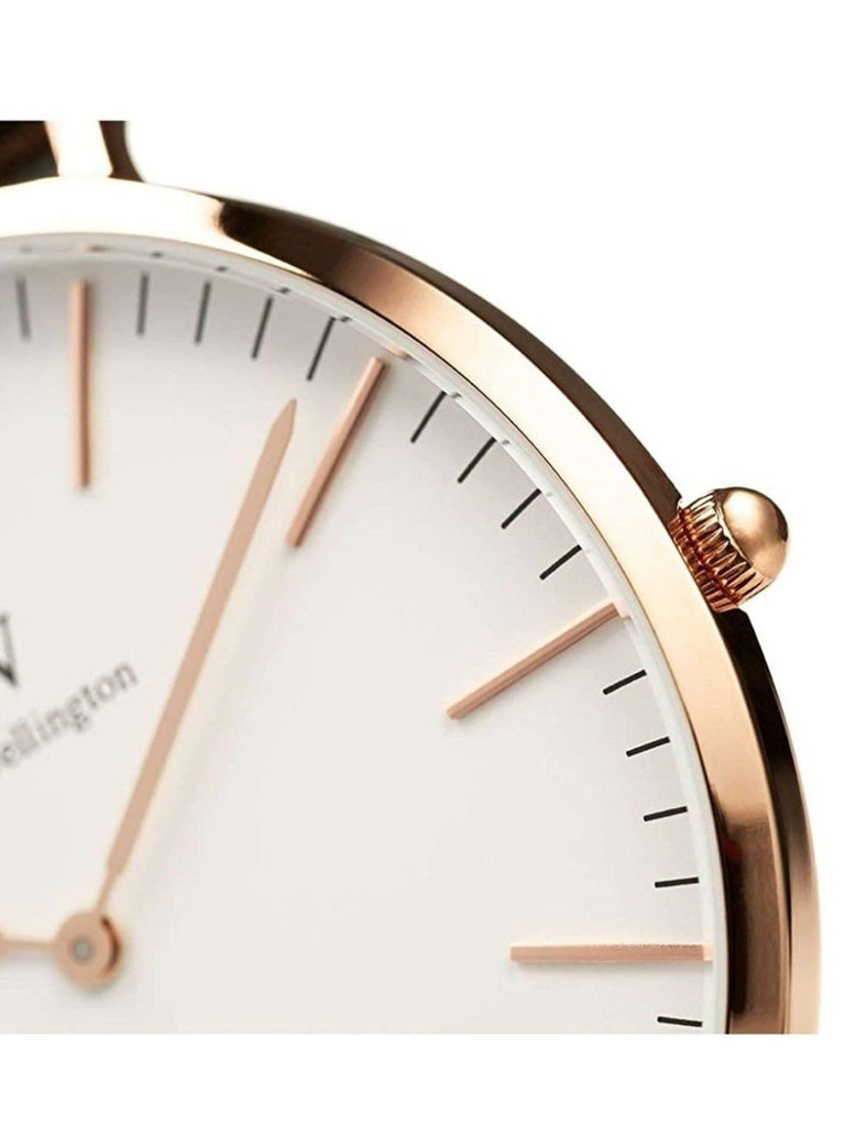 Daniel Wellington Classic Bristol White Dial Brown Leather Strap Watch For Men - DW00100009 Buy Now By Daniel Wellington