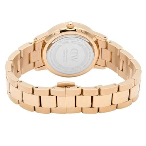 Daniel Wellington Iconic Link Unitone Rose Gold Dial Rose Gold Steel Strap Watch For Women - DW00100401 Buy Now By Daniel Wellington