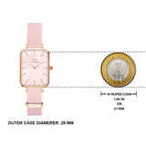 Daniel Wellington Quadro Pressed Mother of Pearl Pink Dial Pink Nylon Strap Watch For Women - DW00100509 Buy Now By Daniel Wellington