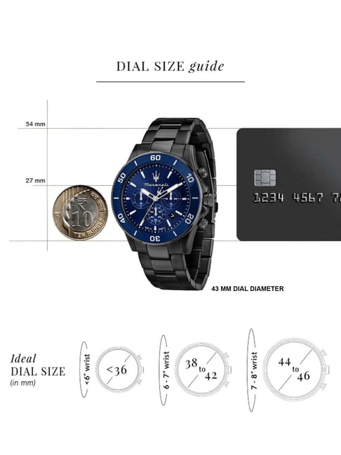 Maserati Competizione Chronograph Blue Dial Black Steel Strap Watch For Men - R8873600005 Buy Now By Maserati