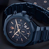 Maserati Stile Chronograph Blue Dial Blue Steel Strap Watch For Men - R8873642008 Buy Now By Maserati