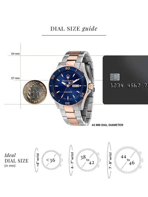 Maserati Competizione Automatic Blue Dial Two Tone Steel Strap Watch For Men - R8823100001 Buy Now By Maserati