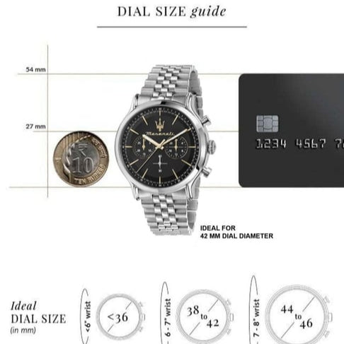 Maserati Epoca Chronograph Black Dial Silver Steel Strap Watch For Men - R8873618017 Buy Now By Maserati