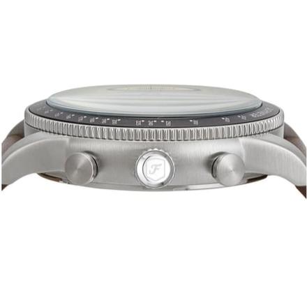 Fossil Sport Tourer Chronograph White Dial Brown Leather Strap Watch for Men - FS6042 Buy Now By Fossil