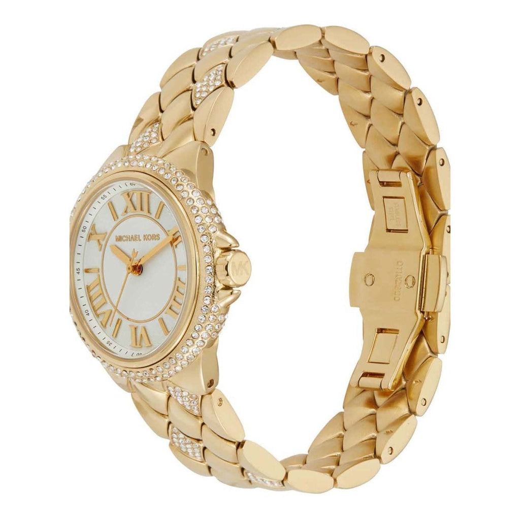 Michael Kors Camile Analog White Dial Gold Steel Strap Watch for Women - MK4801 Buy Now By Michael Kors