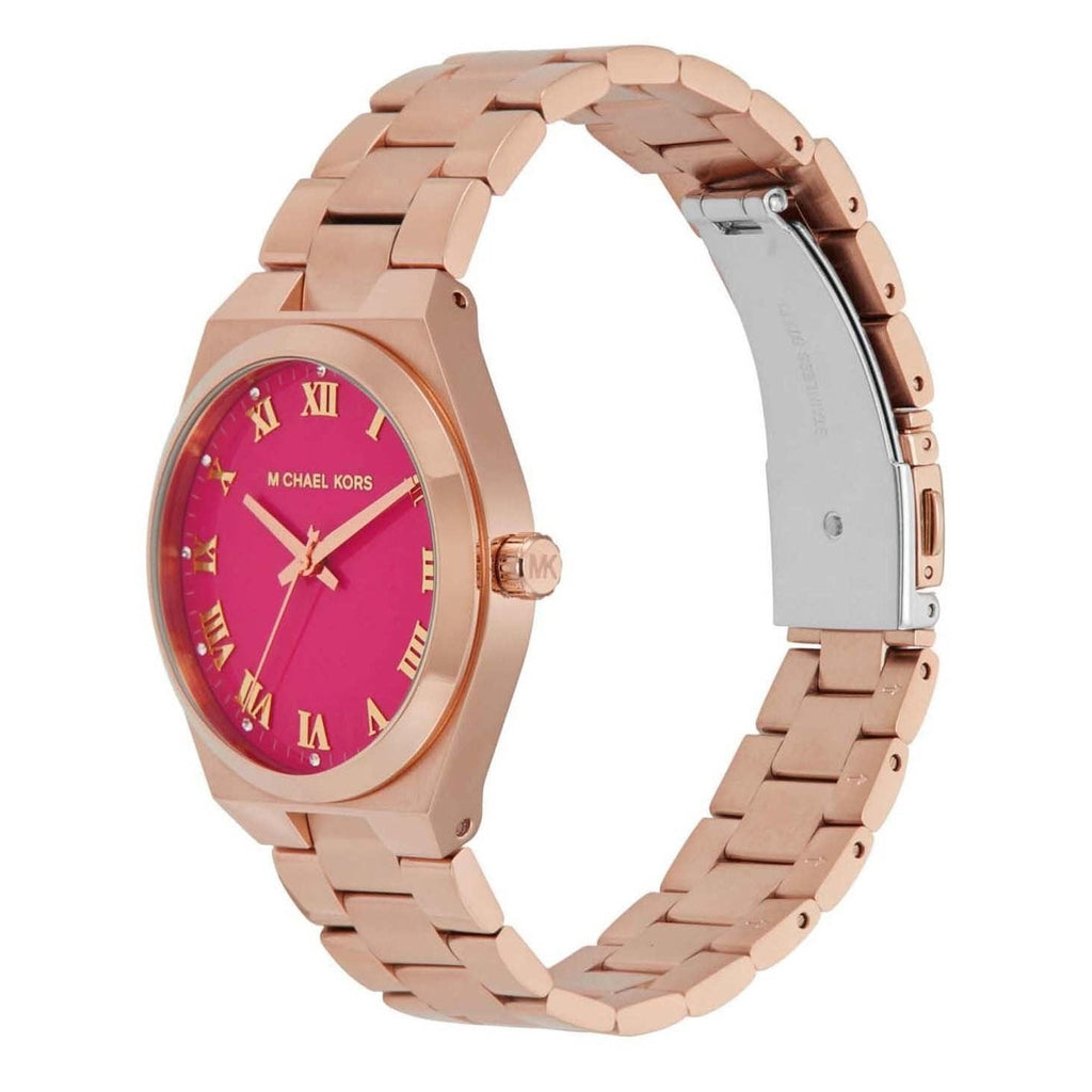 Michael Kors Lennox Analog Pink Dial Rose Gold Steel Strap Watch for Women - MK7462 Buy Now By Michael Kors