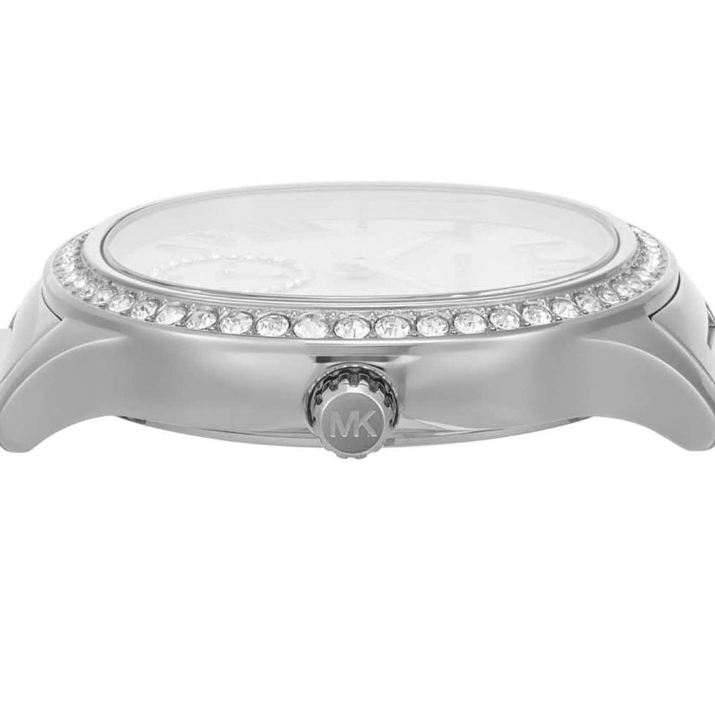 Michael Kors Sage Three-Hand White Dial Silver Steel Strap Watch for Women - MK4807 Buy Now By Michael Kors