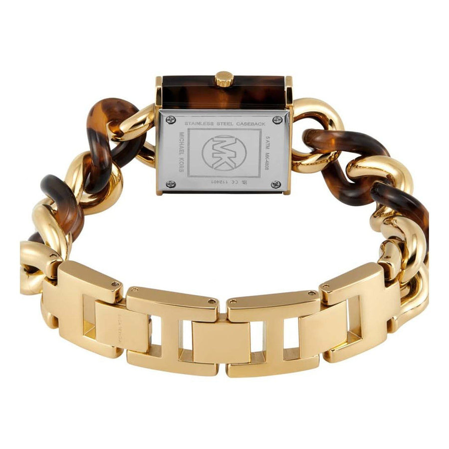 Michael Kors Chain Lock Analog Silver Dial Two Tone Steel Strap Watch for Women - MK4808 Buy Now By Michael Kors