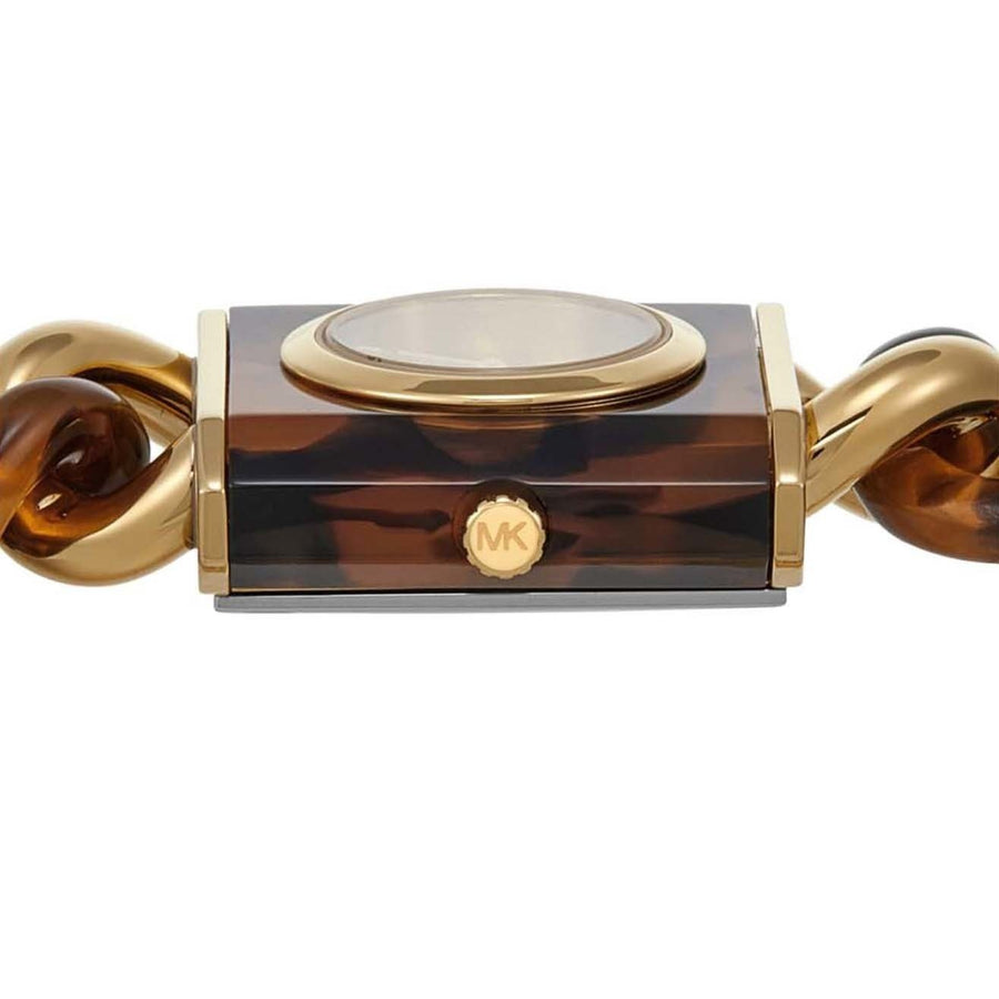 Michael Kors Chain Lock Analog Silver Dial Two Tone Steel Strap Watch for Women - MK4808 Buy Now By Michael Kors