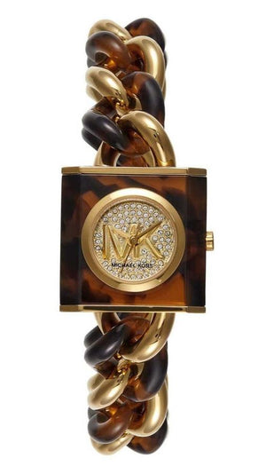 Michael Kors Chain Lock Analog Silver Dial Two Tone Steel Strap Watch for Women - MK4808 Buy Now By Michael Kors