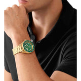 Michael Kors Maritime Analog Green Dial Gold Steel Strap Watch for Men - MK9162 Buy Now By Michael Kors