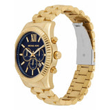 Michael Kors Lexington Chronograph Blue Dial Gold Steel Strap Watch for Men - MK9153 Buy Now By Michael Kors